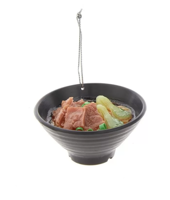 Boutique de Noël Christmas Ornament, Bowl Of Asian Style Noodles And Beef