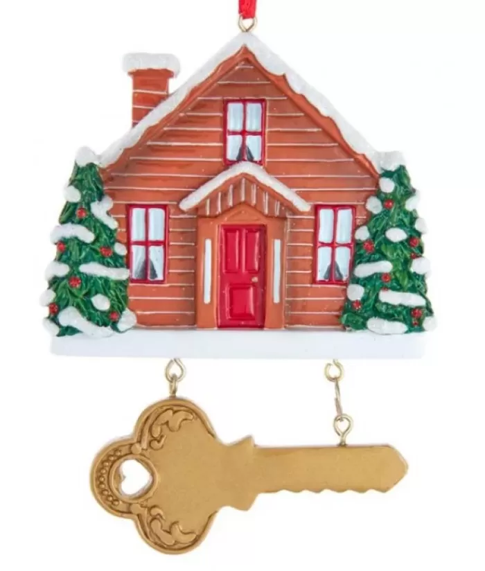 Boutique de Noël Famille & Amitiés*Cottage House With Key Ornament