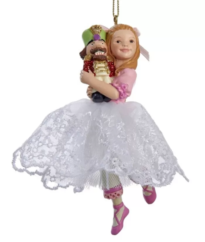 Boutique de Noël Ballet & Casse-Noisettes*Dancing Clara Ornament, In Lace Dress (5" Ornament)