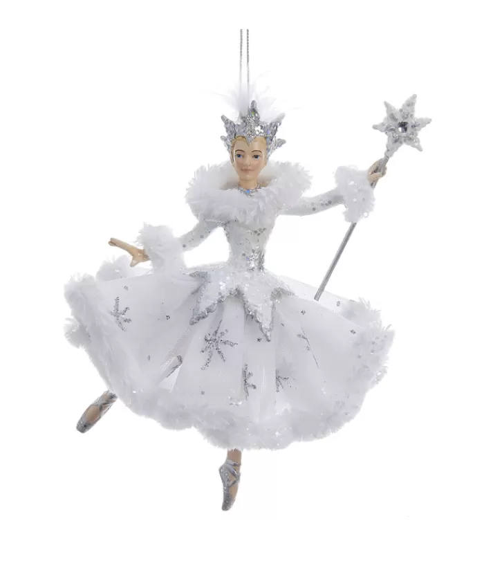 Boutique de Noël Ballet & Casse-Noisettes*Ornament, Ballerina Elegant Snow Queen , With Crown And Glitter Tutu,