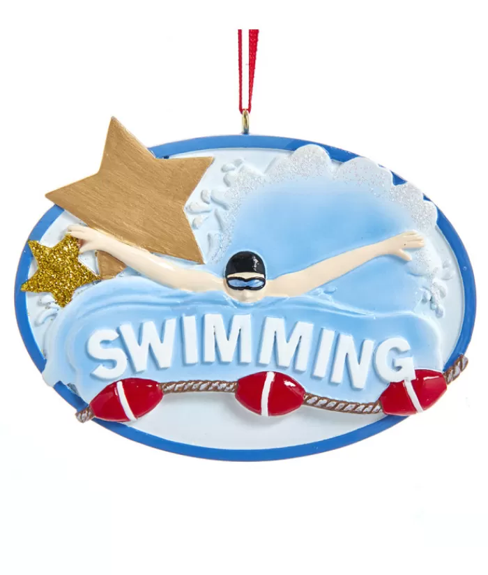 Boutique de Noël Sports*Ornament, For Swimmers, In Resin, Can Be Personalised