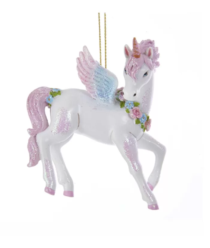 Boutique de Noël Famille & Amitiés*Ornament, Majestic Winged Pink And White Unicorn