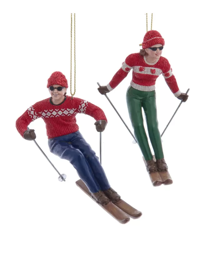 Boutique de Noël Sports*Ornament, Vintage Style Woman Skier