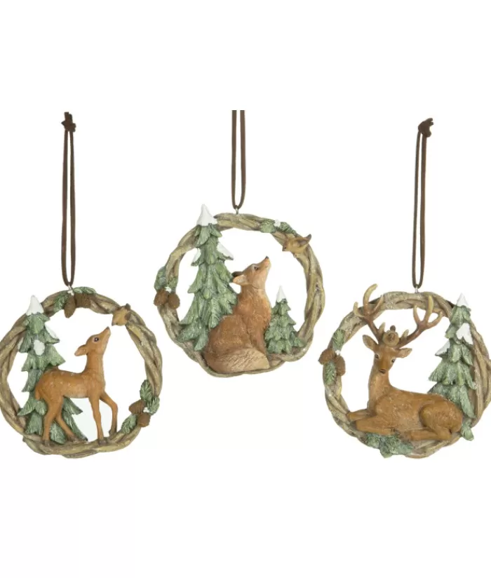 Boutique de Noël Animaux*Ornement, Guirlande Figurant Un Faune Et Un Petit Oiseau.