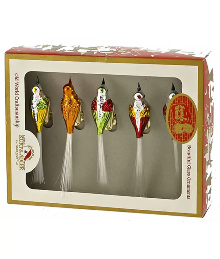 Boutique de Noël Animaux*Vintage Glass Bird Clip-On Ornaments